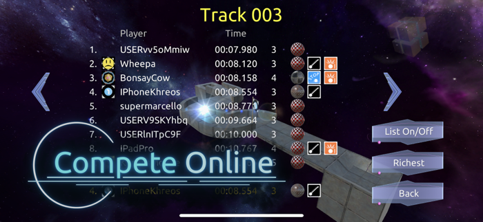 Cosmic Racing Marbles