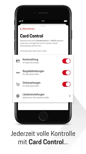 Screenshot von Porsche Card auf dem iPhone 5