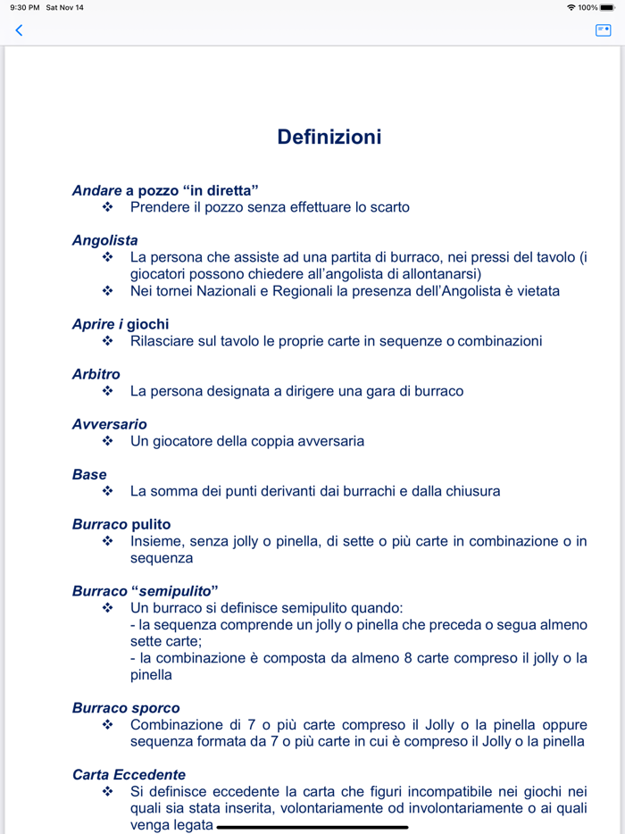 Codice di Gara Burraco Light