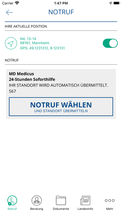 Hilferuf Business Screenshot