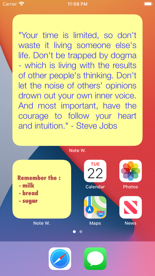 Note Widget - 5.2 - (iOS)