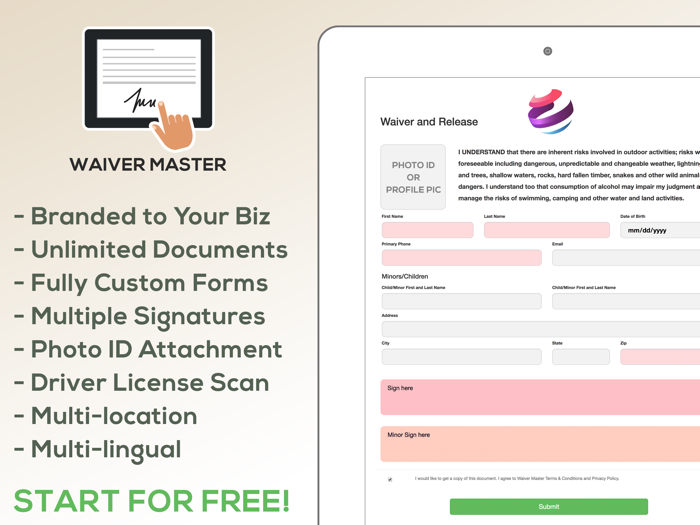 Waiver Master Paperless Cloud