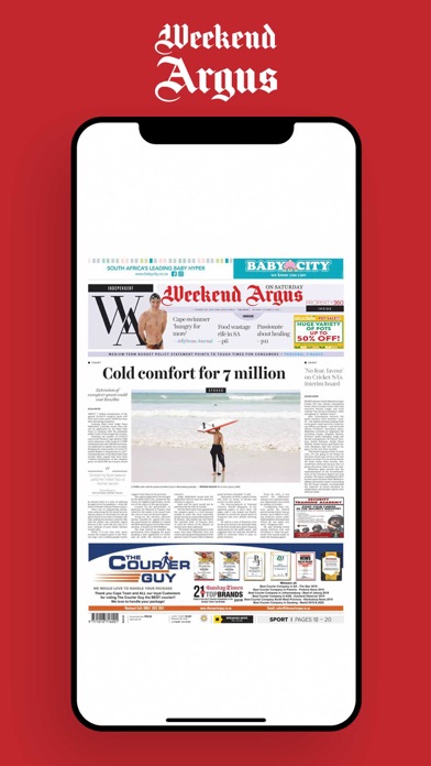 Weekend Argus Saturday Screenshot