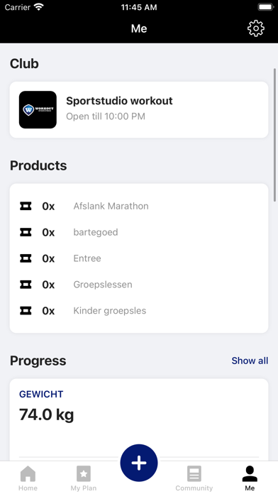 Sportstudio Workout Screenshot