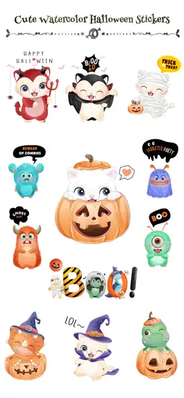Game screenshot Watercolor Halloween Stickers- mod apk