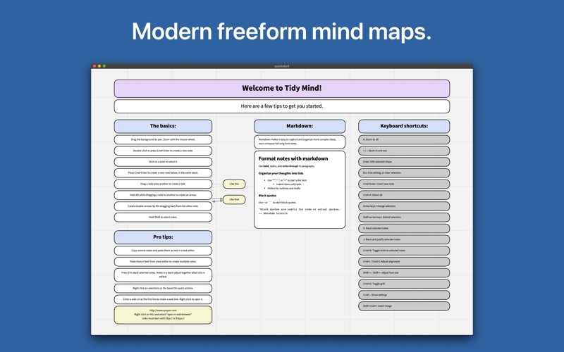 Screenshot #1 pour Tidy Mind Pro: Mind-mapping