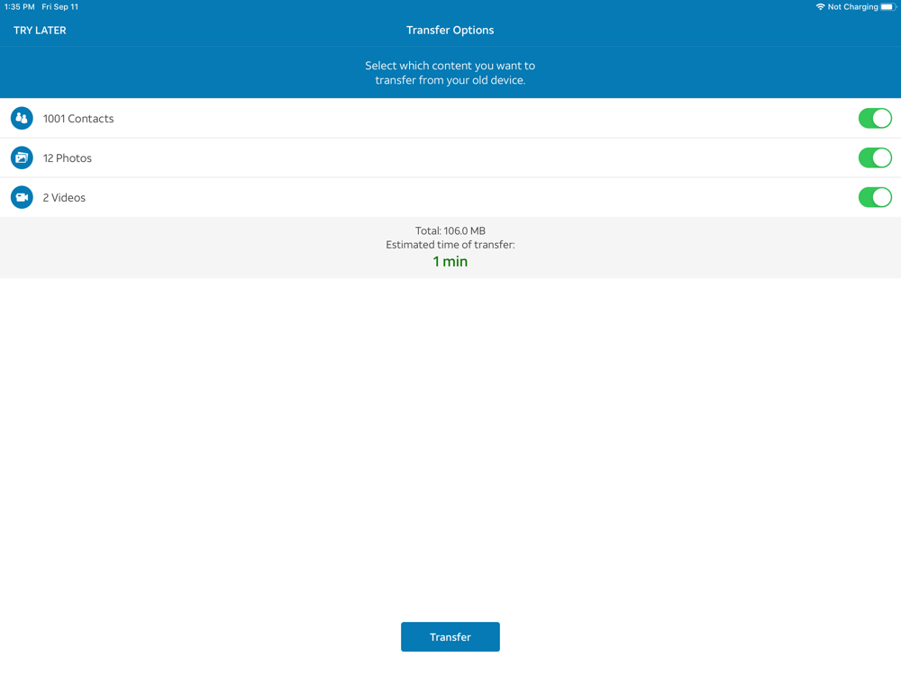 AT&T Mobile Transfer App for iPhone Free Download AT&T