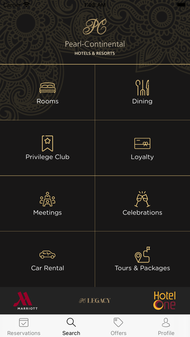 Pearl Continental Hotels Screenshot