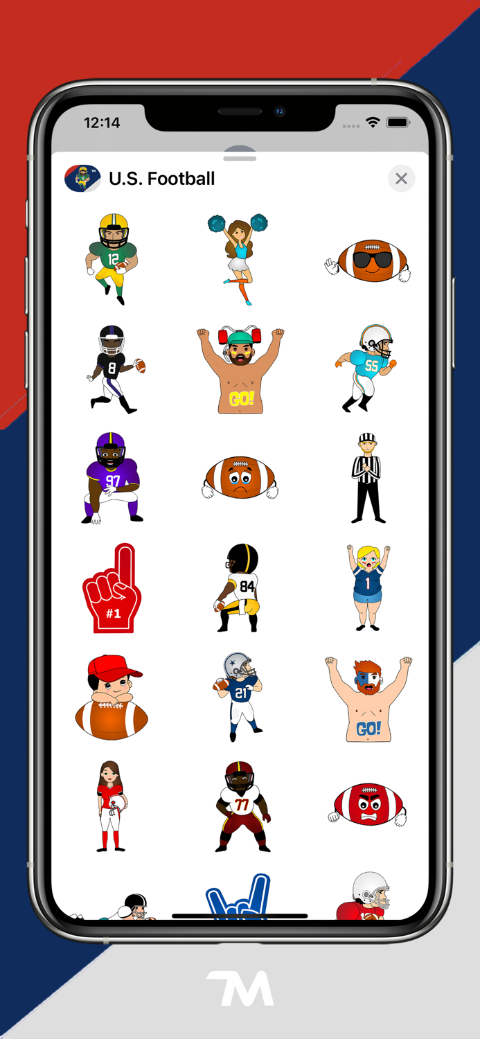 U.S. Football Stickers