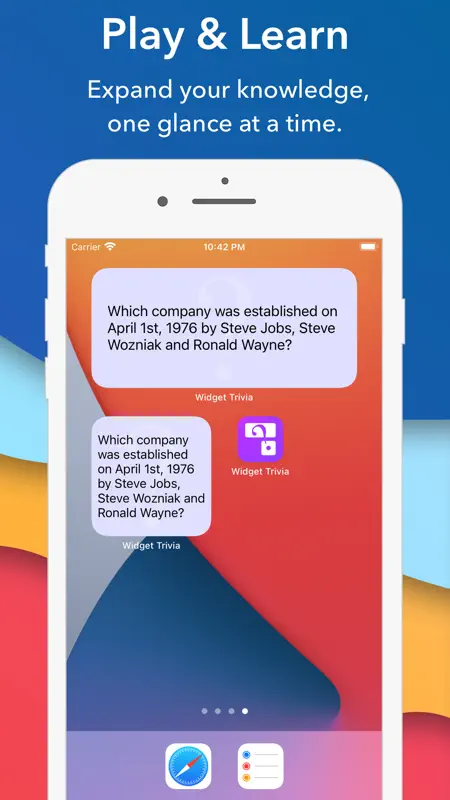 Widget Trivia screenshot 3 of 3