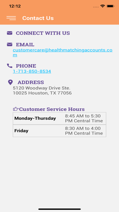 Health Matching Account Screenshot