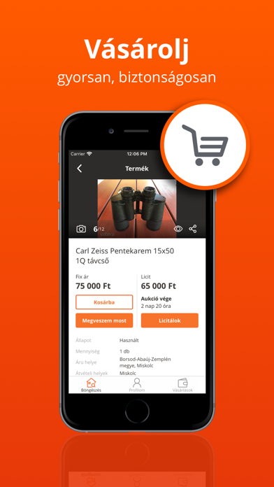 Vatera vásárlás Screenshot