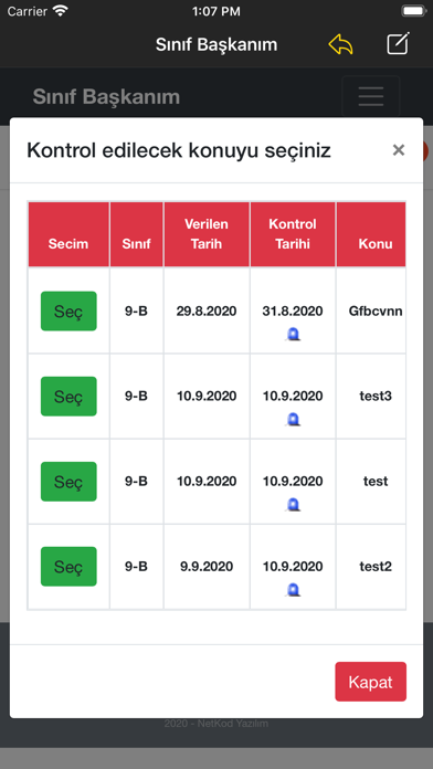 Sınıf Başkanım Screenshot