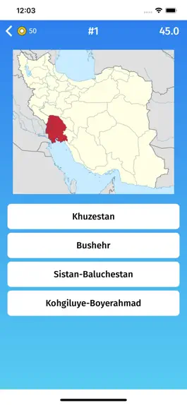 Game screenshot Iran: Provinces Map Quiz Game hack