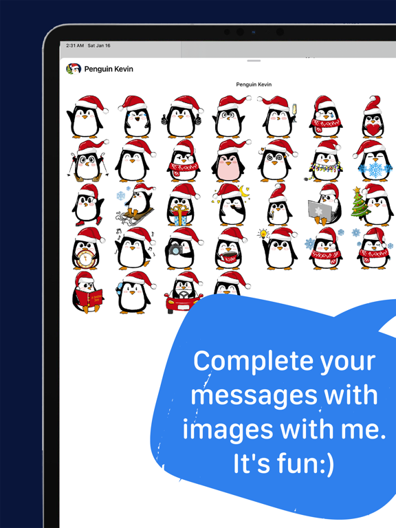 Screenshot #5 pour Penguin Kevin - stickers 2025