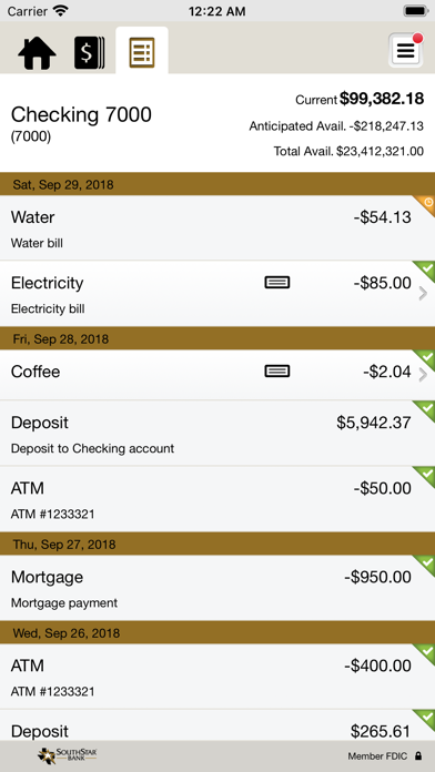 SouthStar Bank Mobile Business Screenshot