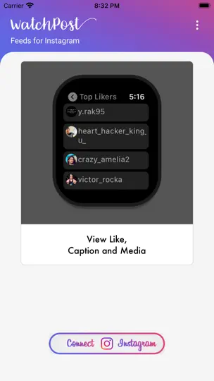 Screenshot von WatchPost For Instagram Feeds auf dem iPhone 6