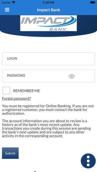 Impact Mobile Banking Screenshot