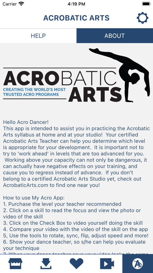 #2. My Acro App (iOS) Podle: Acrobatic Arts Inc