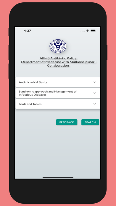 AIIMS Antibiotic Policy Screenshot