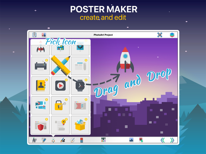 Poster Maker and Text over Photo