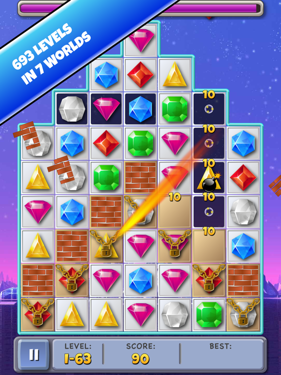 Screenshot #4 pour Match 3 Jewels: Diamond Star