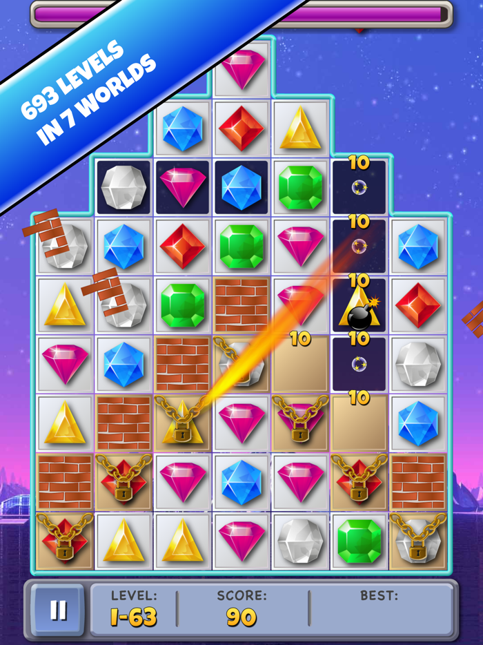 Match 3 Jewels Diamond Star