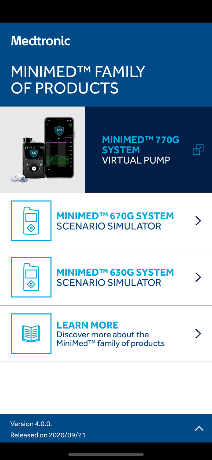 MiniMed™ Virtual Pumps App