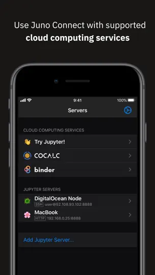 Скриншот Juno Connect: Jupyter Client на iPhone 4