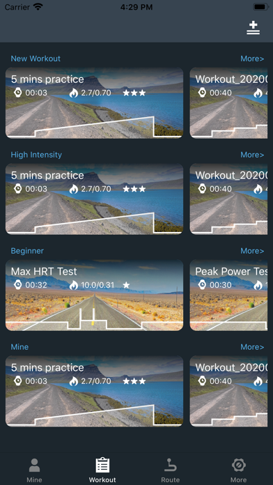 Xplova Workout Plus Screenshot