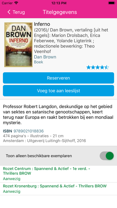 Rozet Bibliotheek Screenshot