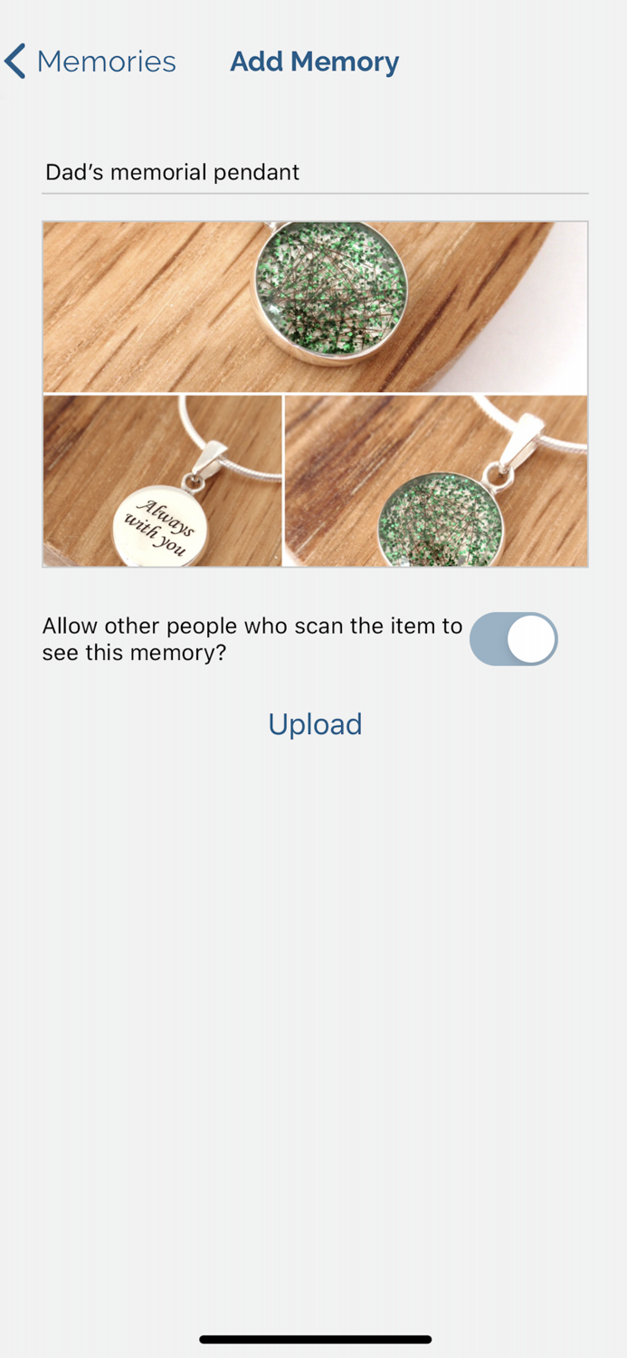 Ashes Memorial Jewellery