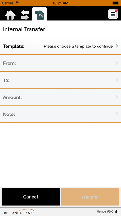 Reliance Bank MN Business Screenshot