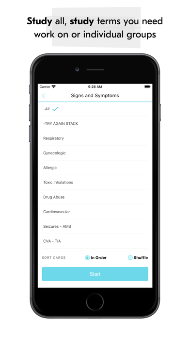 Medical Signs and Symptoms Screenshot