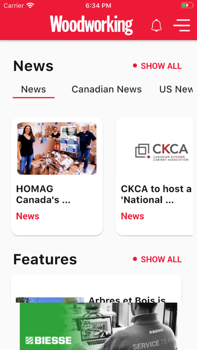 Woodworking News Screenshot