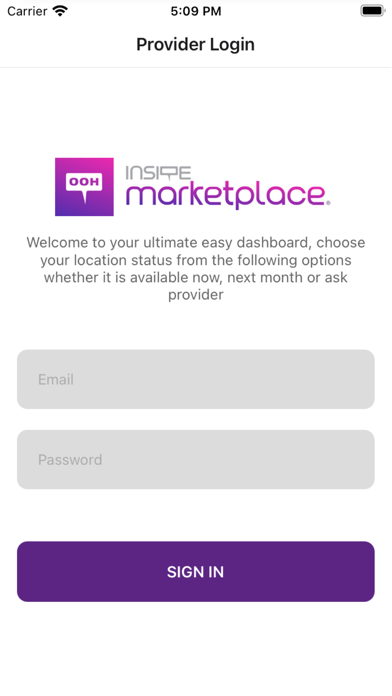 Screenshot #1 pour INSITE Marketplace - Provider