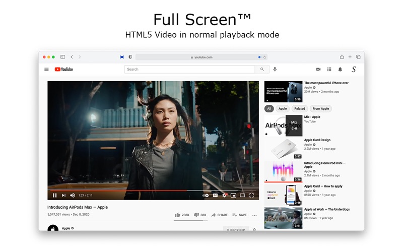 How to cancel & delete full screen for safari 1