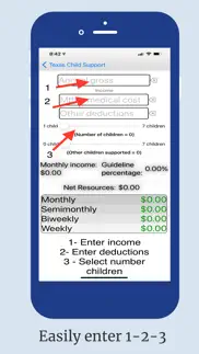 child support calc iphone screenshot 2