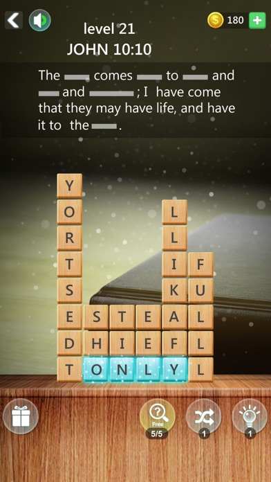 Bible word verse stack puzzle Screenshot