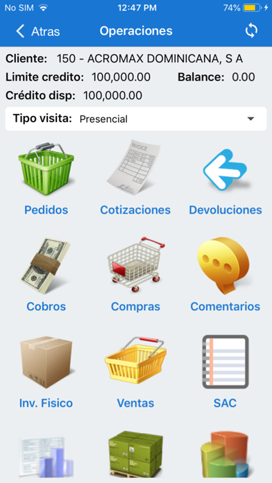 Movil Business Screenshot