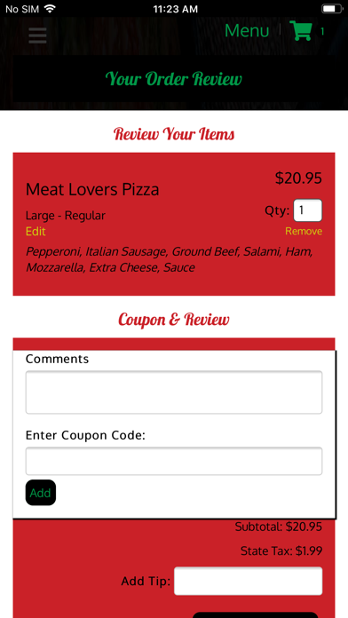 Big E Pizza CA Screenshot
