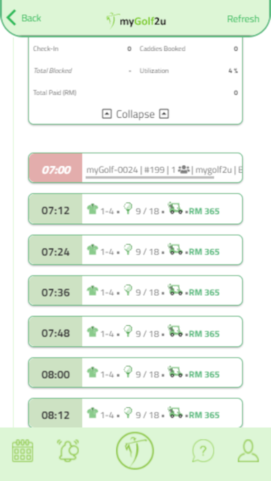 myGolf2u Club App Screenshot