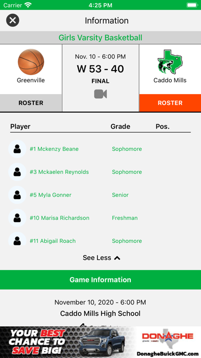 Caddo Mills Foxes Athletics Screenshot