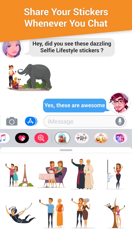 Selfie Lifestyle Stickers screenshot-3