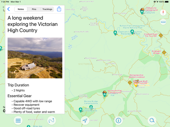 Billy Goat Offroad iPad screenshot 7 - Navigation app