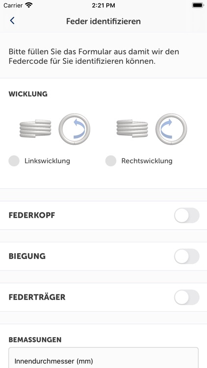Alcomex Federn Preiskalkulator