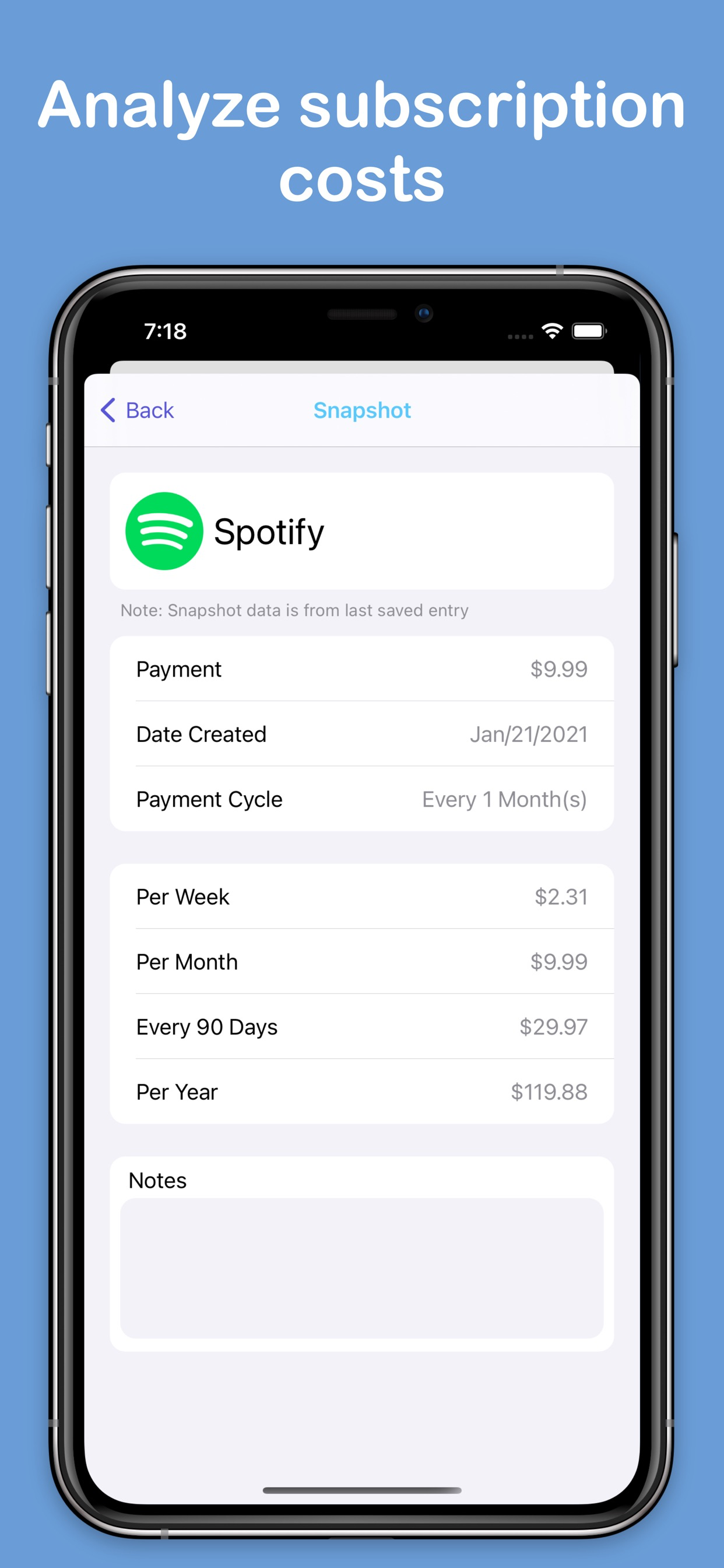 Subscription Tracker