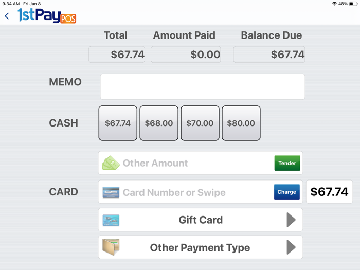 1stPayPOS - Point of Sale