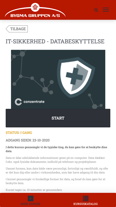 Bygma Læringsportal Screenshot