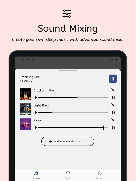 Sounds to Help you Sleep Well iPad screenshot 7 - Health & Fitness app